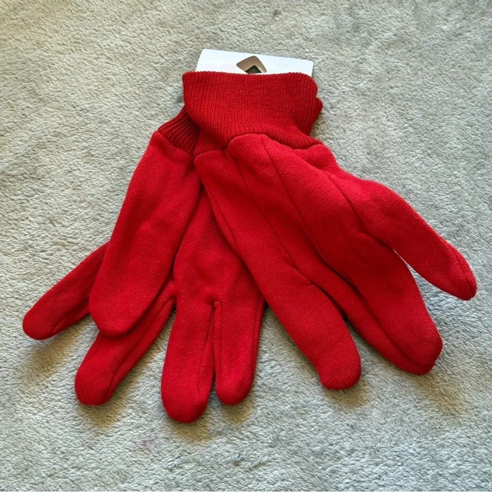 NWT Boys Red Cotton Jersey Knit Lightweight Gloves